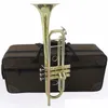 Profesjonalny TR 800G BB Trumpet Gold and Silver Laked Plated Mosiądz wysokiej jakości instrument muzyczny z ustnikiem