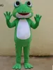 2018 Costume de mascotte de vêtements de grenouille chaude de haute qualité Costume de mascotte de personnage adulte Costume de fête de vacances Kermit