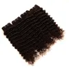 اللون 4 موجة عميقة الشعر البرازيلي نسج 100 امتدادات الشعر البشري غير المجهزة 100g حزمة واحدة 3 حزم واحدة