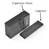 Nuovo kit accendisigari portasigarette in oro nero argento Shell plastica alluminio portatile design innovativo scatola di immagazzinaggio di alta qualità Ca8897120