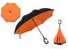 Windproof Reverse Folding Double Layer Inverted Chuva Umbrella Self Stand Inside Out Rain Protection C-Hook Hands For Car Wholesale SN1036