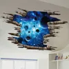 Fundecor 3d space galaxy children wall stickers for kids rooms nursery baby bedroom home decoration decals fooor murals1310i