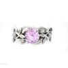 Ветвь эльва -хрустальное бриллиантовое кольцо цветочное кубическое циркониевое кольцо обручальное кольцо модные ювелирные украшения женщины кольца невеста и песчаный подарок