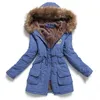 Parka da donna Warm Plus Size Cappotto da donna con cappuccio Fashion Giacche con colletto sottile Capispalla da donna Cappotto invernale da donna ZJT142 S18101103