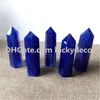 5 pezzi all'ingrosso piuttosto blu fusione odore cristallo di quarzo punto in piedi bacchetta curativa torre di quarzo blu decorazione in pietra wicca per griglie di cristallo