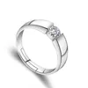 1 пара модных обручальных колец с кристаллами CZ и камнями для пар, посеребренное регулируемое кольцо для женщин и мужчин3375017