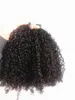 Microbilles brésiliennes Cheveux Human Virgin Remy Kinky Curly Full Full End Extensions pré-collées non transformées Naturel Noir Couleur