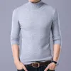 2017 Casual Meio Turtleneck Camisola Homens Brand-Roupas Novo Clássico Pullovers Masculino Top Quality