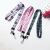 Universal cell phone Cartoon Lanyard strawberry leaves flowers Neck Straps Keys ID Card Gym Phone Chain Long Hanging strap for iphone xiaomi