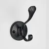 Zinklegering svart kappkrok väggmonterad mantelkrok med rund bashatt nyckelhängare moderna klädhängare för badrumstillbehör6585257