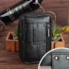 100% echtes Leder Männer Messenger Taille Tasche Handy Fall Männlich Gürtel Pack Natürliche Haut Rindsleder Kleine Schulter Tasche