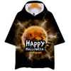 T-shirts Män sommar Halloween 3D Tshirt Kvinnor Blodiga Hemsk Pumpa Kortärmad Tees