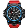 SMAEL marque hommes montres de sport double affichage analogique numérique LED montres à quartz électroniques 50 M étanche natation watch1545 clock211L