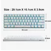 Nouveau 61 touches RK61 Bluetooth sans fil blanc LED rétro-éclairé ergonomique clavier de jeu mécanique Gamer éclairé pour ordinateur portable