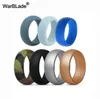 7pcs/set 6-12 Size Hypoallergenic Crossfit Flexible 8mm Food Grade FDA Silicone Finger Ring For Men Women Wedding Jewelry Gift