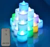 24pcs / lot 파티 웨딩 크리스마스 촛불 홈 장식 Led 불빛 램프 원격 제어 배터리