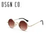 DSGN CO. 2018 Vintage Rétro Ronde Lunettes De Soleil Pour Hommes Et Femmes Métal Marque De La Mode Lunettes 9 Couleur UV400