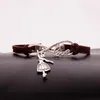 10pcs/lot Infinity Love 8 Bracelet Dancing/ballerina girl Charm Heart Pendant Women/ Men Simple Bracelets/Bangles Jewelry Gift A118