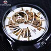 Forsining 2021 Moda Luxo Super Fino Caso Neutro Design Waterproof Mens Relógios Top Marca Luxo Mecânica Skeleton Watch