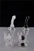 Glass Bongs Recycler Oil Rigs Hookahs Thick Glass Water Pipes Bent Type comb Perc Smoking Accessory 14mm joint bowl