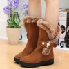 Snow Boots Botas femininas Ankle for Women Fashion Lady Boots Winter Zapatos Mujer Shoes Women's Winter Short plush Boots