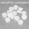 Witte waxcontainers siliconen doos 3ml siliconen container non-stick food grade jars dab opslag jar oliekehouder voor vaporizer vape rigs