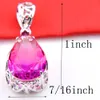 12 pezzi nuovi pendenti colorati Luckyshine argento sterling 925 piccoli e graziosi collane con tormalina bicolore per Lady Party288z