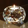 Hoogwaardige K9 Crystal 80mm 3.15In glazen theelicht kaarsstandhouder Clear zeldzame kristallen bolhouders voor bruiloft centerpieces