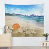 Starfish Shells Pearl Summer Theme Tapestry Wall Hanging Mandala Beach Towel Bohemian Indian Hippie Wall Art High Quality Wall Carpet