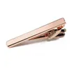 Lepton Men Bussiness Copper Necktie Tie Clips Top Quality Black Skinny Glossy Clasp Tie Bar Clasp Clip Clamp Pin for Mens Gift