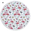 2018 Newest Style Fashion Flamingo Round Beach Towel With Tassels Microfiber 150cm Picnic Blanket Beach Cover Up