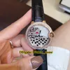 Ny 36mm 3d Diamond Leopard Dial Swiss Quartz Womens Watch Silver Diamond Bezel Leather Strap Mode Lady Klockor Kvinna Present