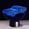 Novely LED Light Car 3D Visual Night Light 7 Färger Bytbara skrivbordslampa Gåvor # R21