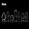110x30mm Pyrex Glass Butt Plug Anal Dildo Crystal Anus Bead Fake Penis Female Masturbation Male Adult Sex Toy for Gay8685546