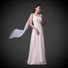 Nouveau une épaule robes de demoiselle d'honneur longue robe en mousseline de soie volants populaires robe d'invité de mariage demoiselle d'honneur robe de soirée robes de bal HD65