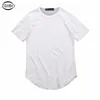 Curved Hem Hip Hop T-shirt Homens em branco 2.019 Verão estendida Mens T-shirts Homens Kpop Urban camisetas Roupa