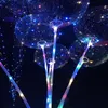 LED-Licht-BOBO-Ballon mit Stick, transparente Luftballons, leuchtender LED-runder Blasenballon, blinkende Hochzeits-Party-Dekoration, DHL-frei