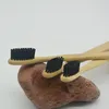 Brosse à dents en bois écologique de brosse à dents en bois de bambou doux Poignée en bois à faible teneur en carbone qui respecte l'environnement pour l'hygiène orale d'adultes