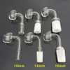 10mm 14mm 18mm Quartz Banger 4mm Thickness Quartz Banger Male Female 90 Degree 45 Degree Dab Banger Bowl Piece Bong Accessories DG8415211