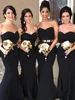 Fashion Sweetheart Black Mermaid Long Bridesmaid Dresses Maid of the Honor Dresses Vestido Long Evening Dresses Prom Gown For Wedding