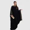 Artı Boyutu S ~ 6XL Kalite Yeni Arap Zarif Gevşek Abaya Kaftan İslam Moda Müslüman Elbise Giyim Tasarım Kadınlar Siyah Dubai Abaya