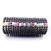 Billiga 20 Färger 8mm Naturlig Svart Lava Stone Beads Cross Armband DIY vulkan Rock Eterisk Oil Diffuser Armband för kvinnor män