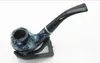 Blue and white porcelain length 145mm finely packed bent pipe tobacco