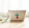 Cute Women Cosmetic Bag Travel Makeup Case Zipper Plant Cactus Make Up Bags Organizer Storage Pouches Toiletry sundry Bags