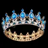 Barocke große Krone, Festzug, vollständiger Kreis, Tiara, klare österreichische Smaragd-Strasssteine, König-Königin-Krone, Hochzeit, Brautkrone, Kostümparty8890771