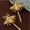 1 PC Nya kvinnor Girls Hot Fashion Gold Tone Bee Hairpin Side Clip Hair Clip Hairpin New