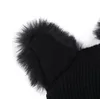 Kedi Kulakları Kadınlar Yeni Şapka Örme Akrilik Sıcak Kış Beanie Caps Tığ furs şapka