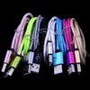 1m 2m 3m Alloy Fabric Flätad Kabel Typ C Micro USB Data Laddare Kablar För Samsung S4 S6 S7 HTC Android Telefon