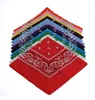 55*54CM Bandanas Cowboy Bandana mouchoirs Paisley impression tête écharpe accessoires de mode