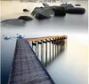 Китайский стиль древний мост камень реки ПВХ полы водонепроницаемый самоклеящиеся 3D настенные фрески обои